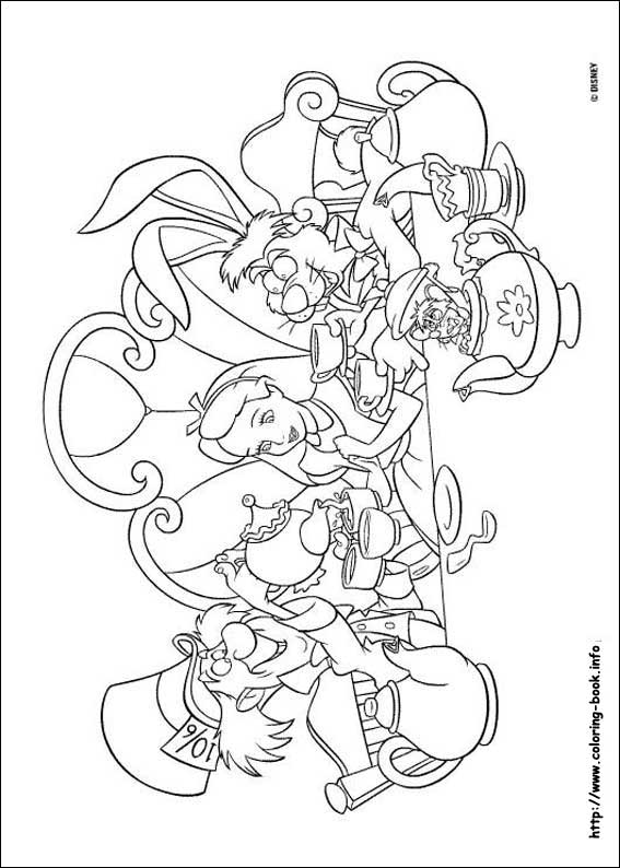 Alice in Wonderland coloring picture